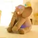 Almohada Antirreflujo De Peluche Elefante Gris, Con Iluminación Y Cobija Independiente Del Relleno, Hecho De Tela 100% Antialérgica, Textura Extra Suave Y Cómoda