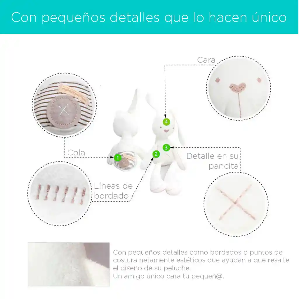 Muñeco Conejo Blanco De Peluche Para Abrazar Y Calmar Al Recién Nacido, Suave Juguete Para Dormir