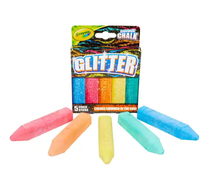 Tizas Gigantes Crayola Original X 5 Colores Escarcha