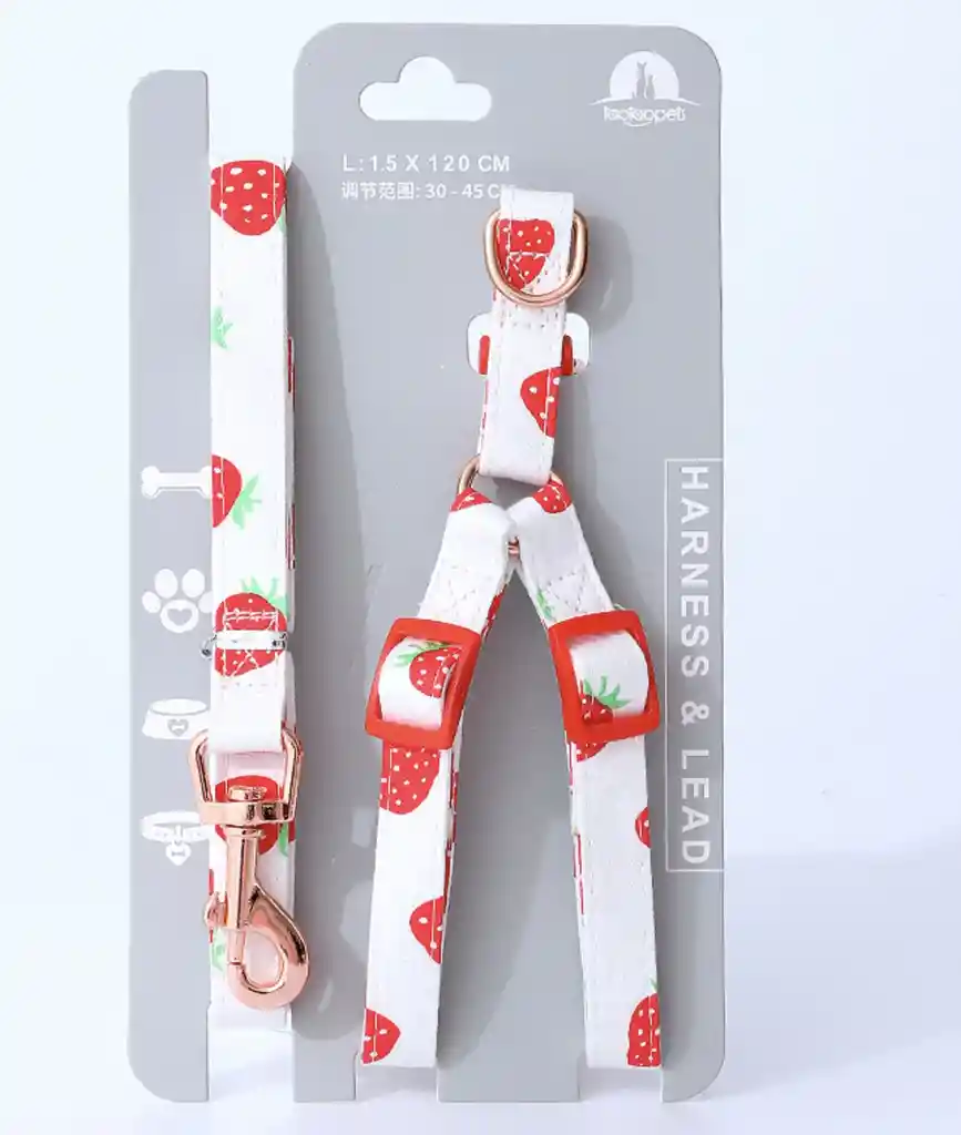 Arnés Y Traílla Sweet Fruits Talla S Modelos Surtidos