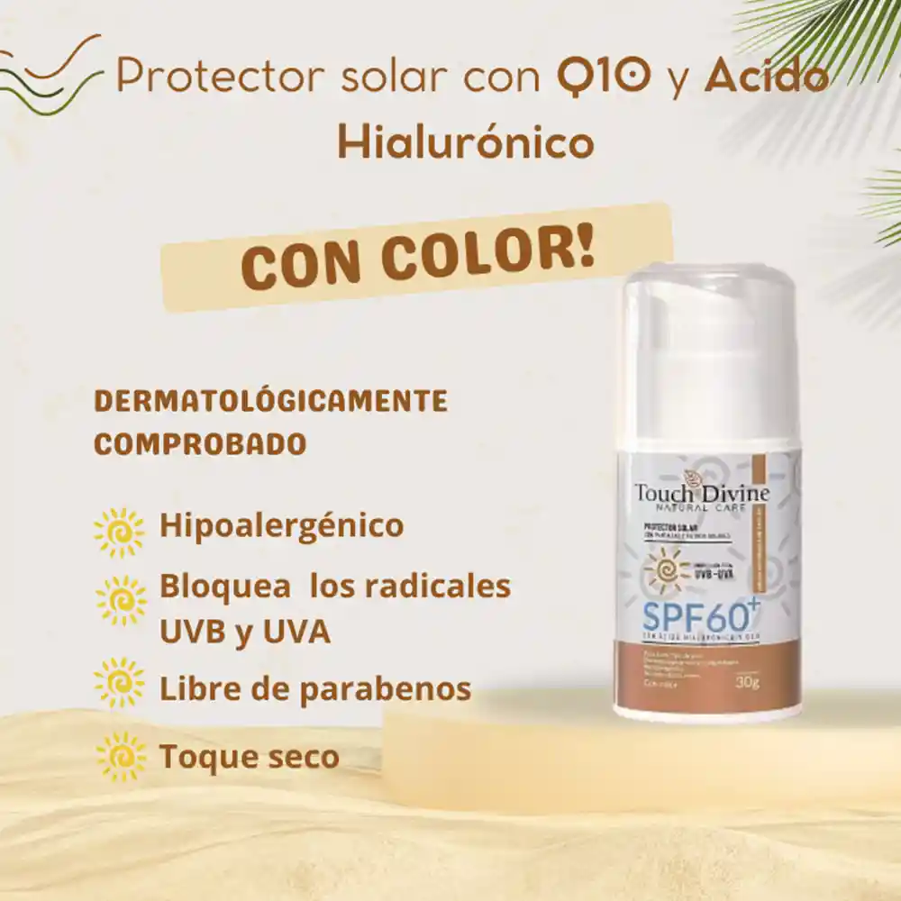 Bloqueador Solar Con Color Y Efecto Antiedad Fps 60+ 30 G