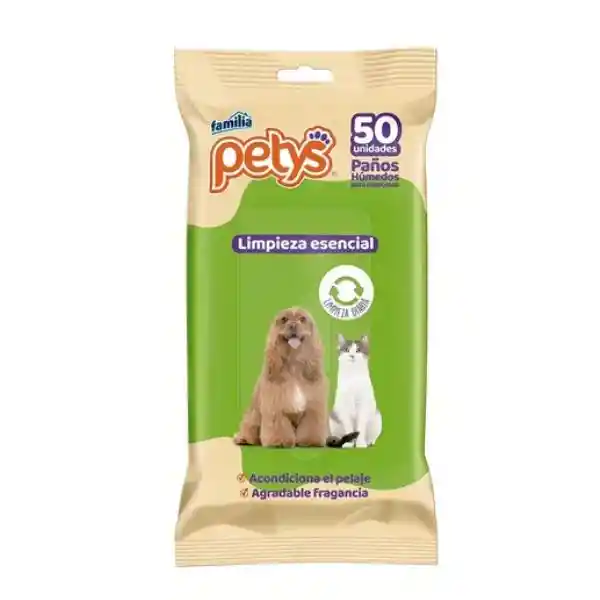 Pañitos Petys Limpieza Esencial 50 Und