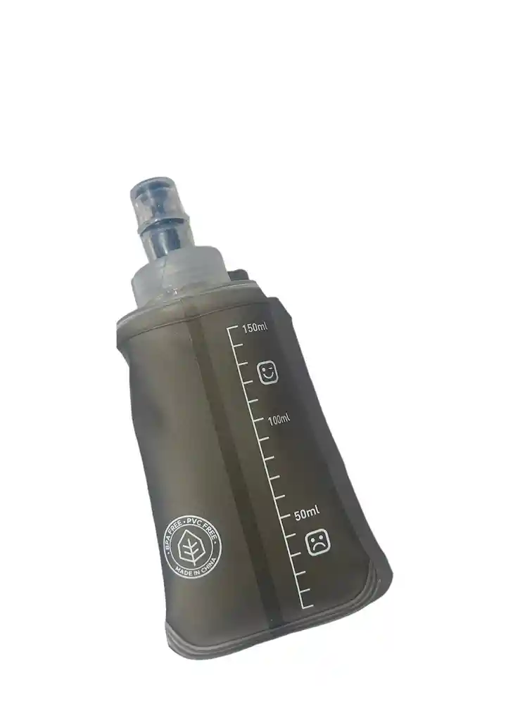Termo Plegable Silicona 150 Negro- Softflask