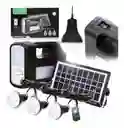 Kit Panel Solar Lámpara Led Portátil Recargable 3 Bombillo