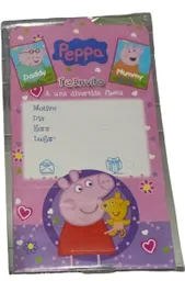 Tarjetas De Invitacion Fiesta Peppa X 12 Und