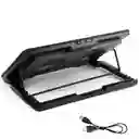 Base Refrigerante Metálica 2 Ventiladores 5 Niveles Para Portátil Laptop Enfriador