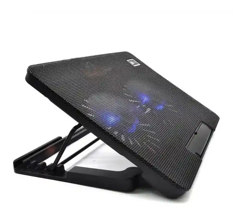 Base Refrigerante Metálica 2 Ventiladores 5 Niveles Para Portátil Laptop Enfriador