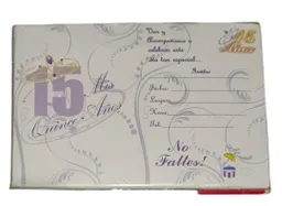 Tarjetas De Invitacion 15 Años X 12 Und