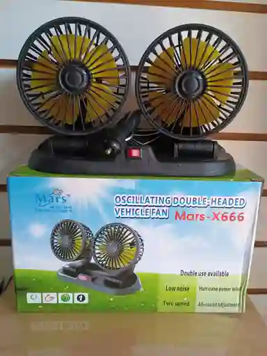 Ventilador Duo Coche Auto Interior 360°