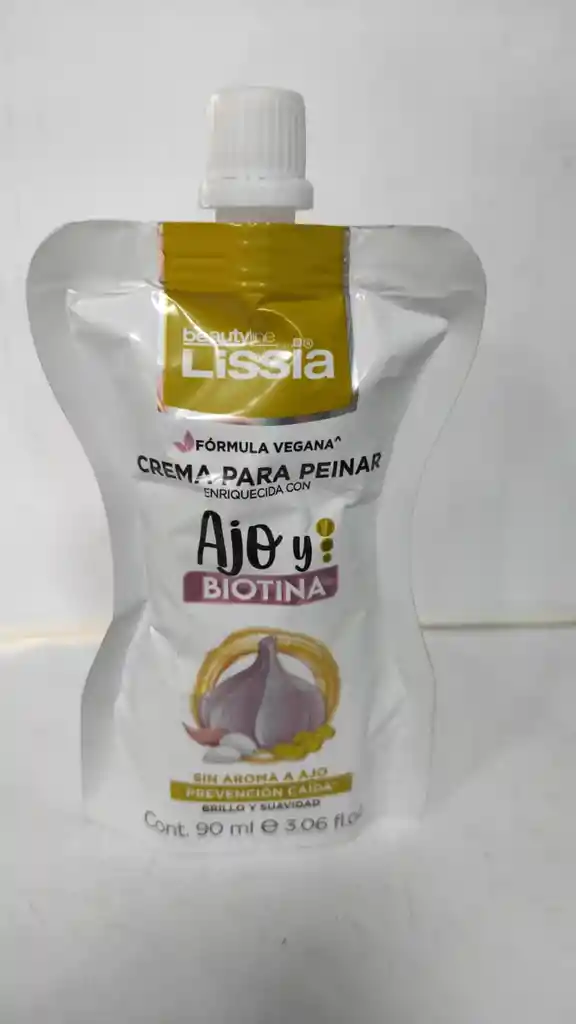 Crema Para Peinar Lissia Ajo Y Biotina 90ml