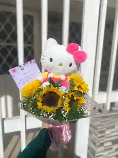 Bouquet Kitty ( 4und Girasol Muñeca Hello)