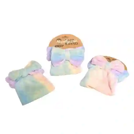 Balaca Para Cabello Moño + Toalla Arcoíris Dl35-25