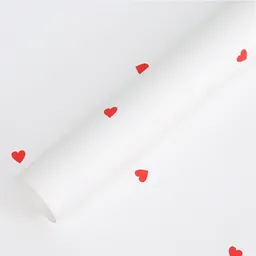 Papel Coreano Blanco Estampado Corazones X2unid