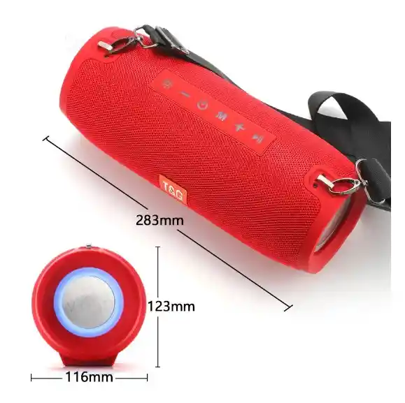 Parlante Bluetooth Inalámbrico Tg-322 Rojo