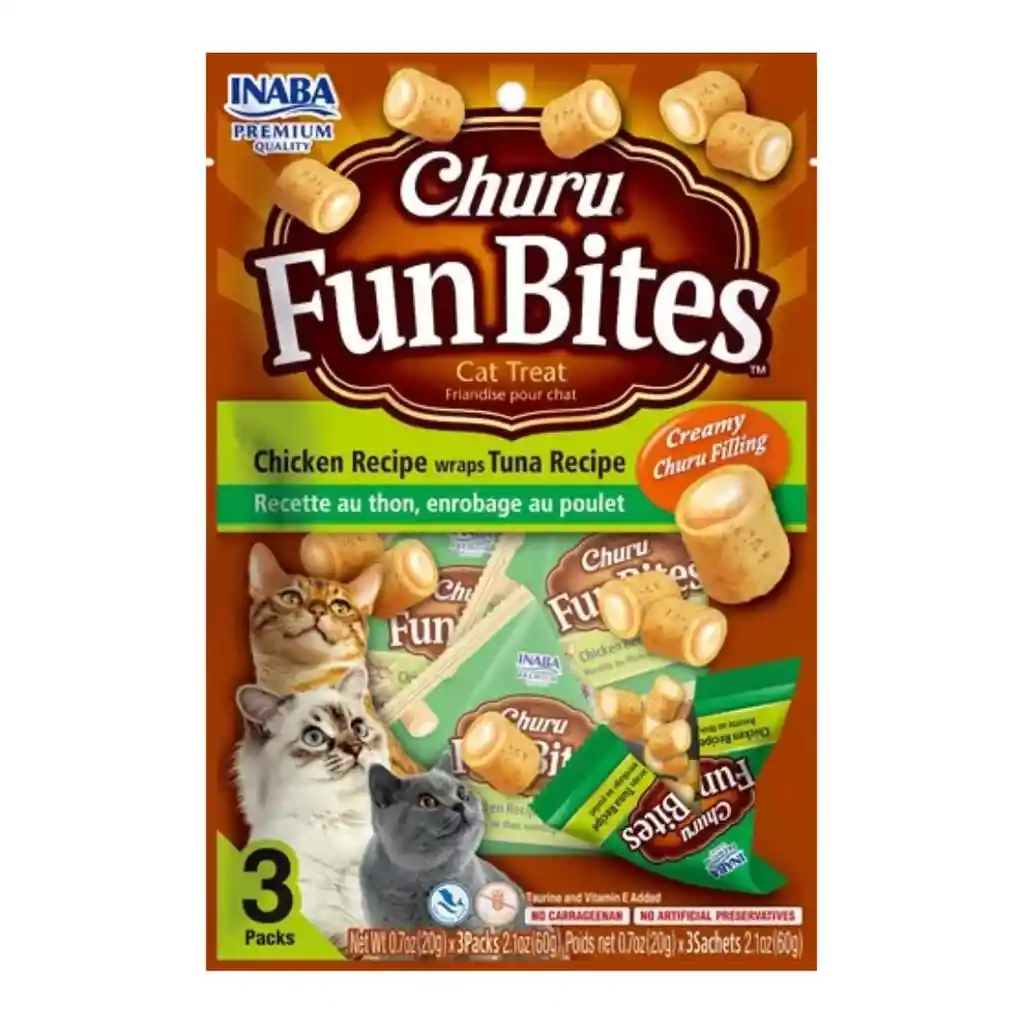 Churu Fun Bites Cat Treat Chicken Wraps Tuna