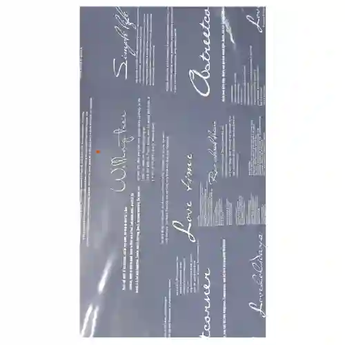 Papel Coreano Azul Medio Estampado Letras X2unid