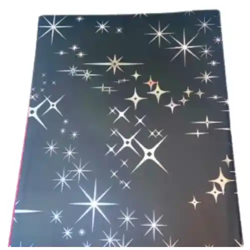 Papel Coreano Negro Estampado Estrella X2unid