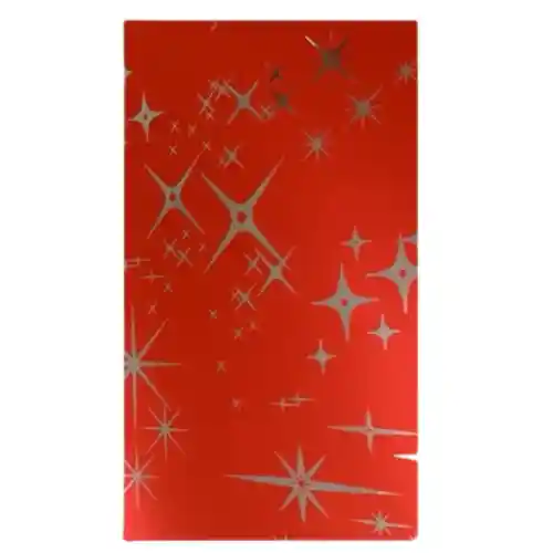 Papel Coreano Rojo Estampado Estrella X2unid