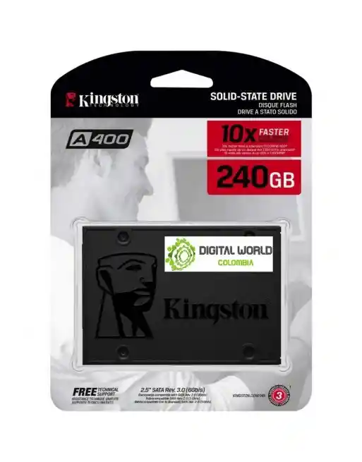 Unidad De Estado Solido Sata Ssd 240gb Kingston A400
