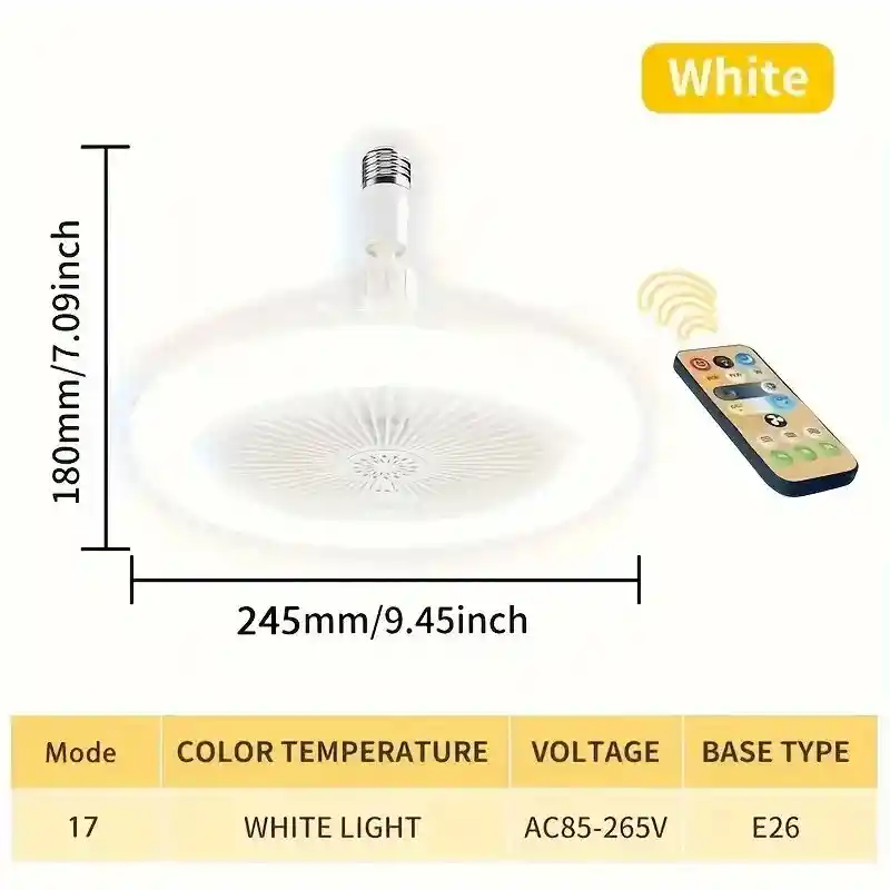 Ventilador Con Lampara De Techo