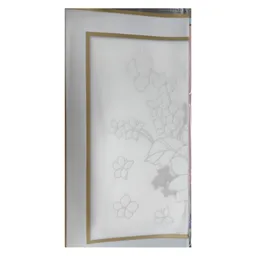 Papel Coreano Blanco Estampado Flor X2unid