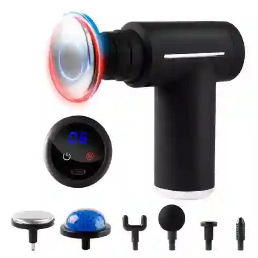 Massage Gun: Masajeador Muscular Eléctrico Con Función Calor Y Frío Para Alivio Completo