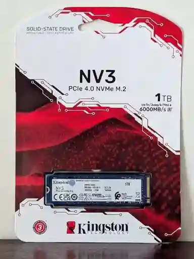 Unidad De Estado Solido Ssd M2 Nvme 1tb Kingston Nv3 6000 X 4000