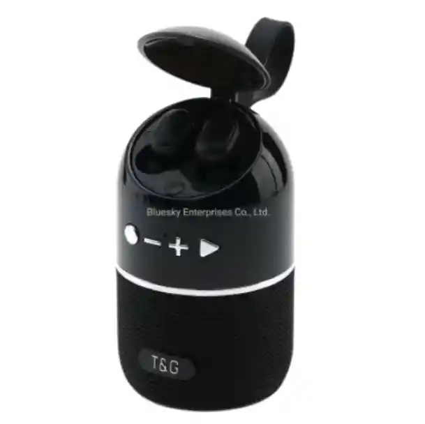 Parlante Negro Bluetooth Tg805 + Audífonos: Versatilidad Y Conexión