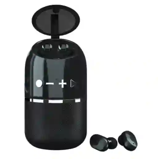 Parlante Negro Bluetooth Tg805 + Audífonos: Versatilidad Y Conexión
