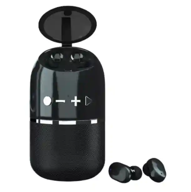 Parlante Negro Bluetooth Tg805 + Audífonos: Versatilidad Y Conexión