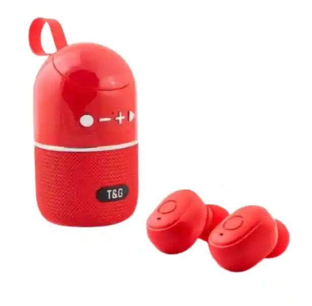 Parlante Rojo Tg805 Y Audífonos: El Combo Ideal Para Amantes De La Música