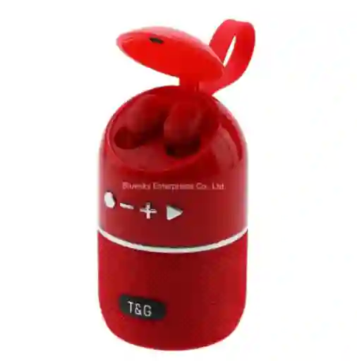 Parlante Rojo Tg805 Y Audífonos: El Combo Ideal Para Amantes De La Música