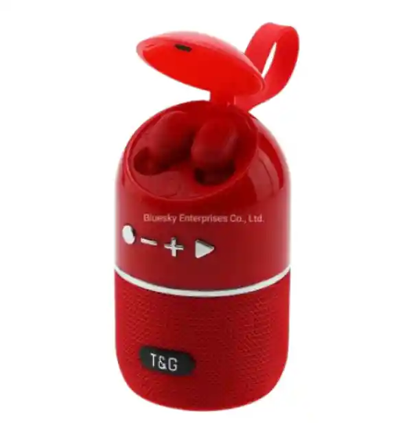 Parlante Rojo Tg805 Y Audífonos: El Combo Ideal Para Amantes De La Música