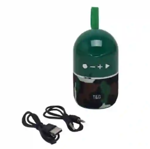 Parlante Verde Militar Tg805 + Audífonos: Sonido Premium En Un Solo Pack