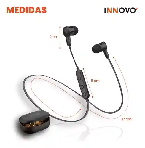 Audifono Bluetooth Deportivo Control Volumen Con Estuche Kin Hifi Sound Hifi Sport