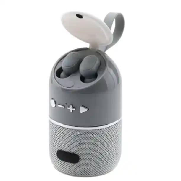 Parlante Gris Bluetooth Tg805 + Audífonos: Versatilidad Y Conexión