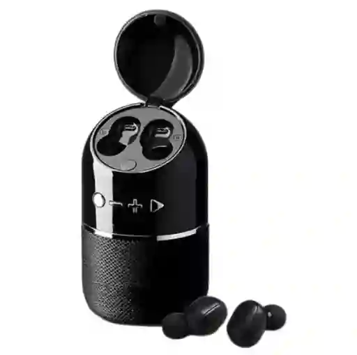 Parlante Negro Tg805 Con Audífonos Incluidos: Música En Cualquier Lugar