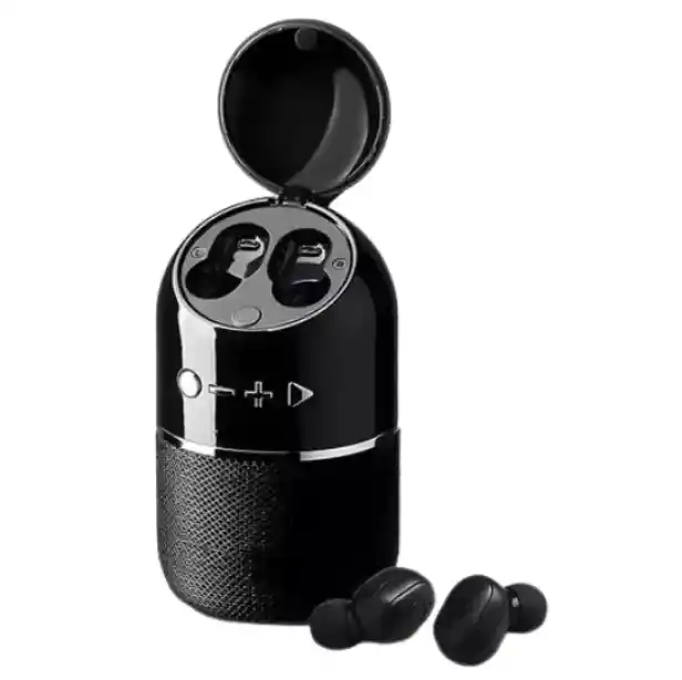Parlante Negro Tg805 Con Audífonos Incluidos: Música En Cualquier Lugar