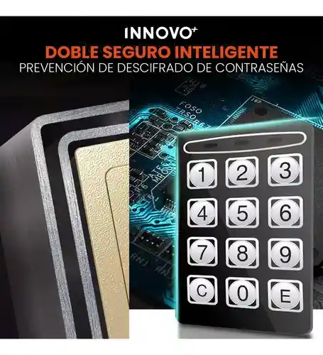 Caja Fuerte Pequeña Para Hogar Oficina Alta Seguridad Digital Y Llaves Innovo