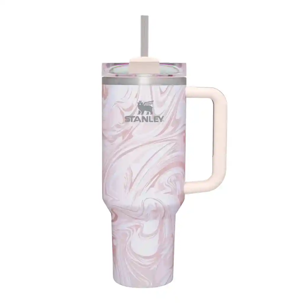 Vaso Termo Stanley Replica Mix Color 1.2 L Con Pitillo Rosa Gris Conserva Calor Frio