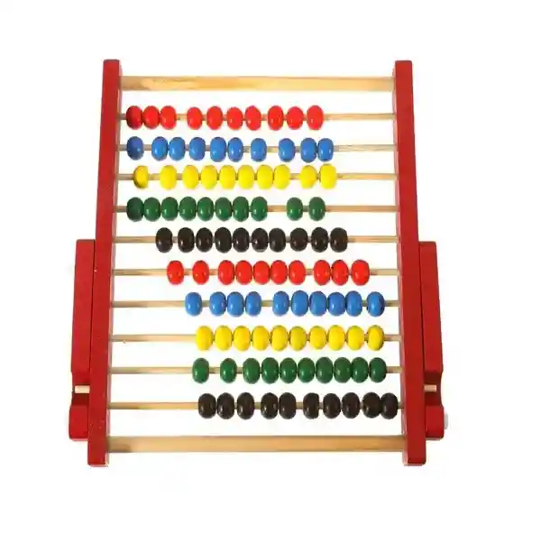 Abaco Didáctico 17x26 Cm En Madera Para Aprender Niños Aprendizaje