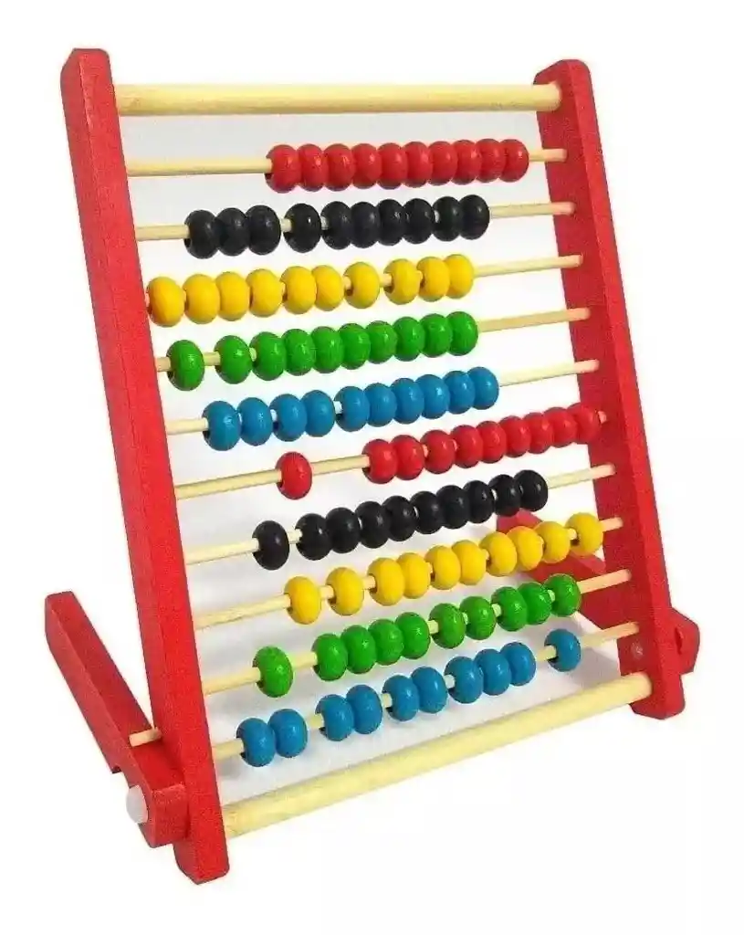Abaco Didáctico 17x26 Cm En Madera Para Aprender Niños Aprendizaje