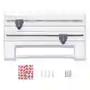 Dispensador Porta Rollo Cortador Aluminio Papel 4en1 Cocina