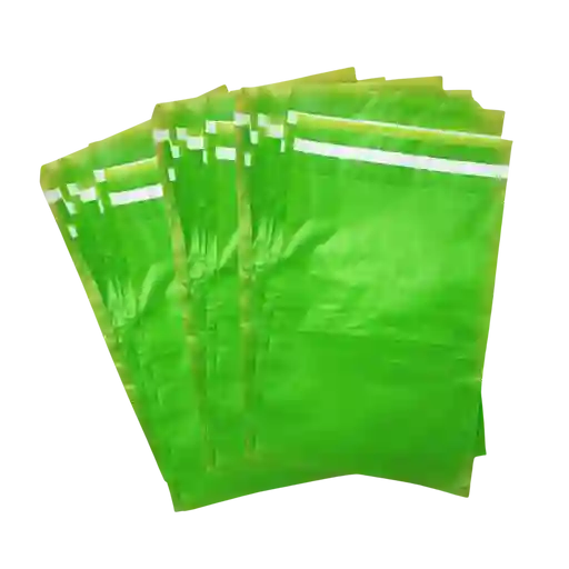 Bolsas Seguridad 20x30cm Lisas Mensajeria 100und Verdes