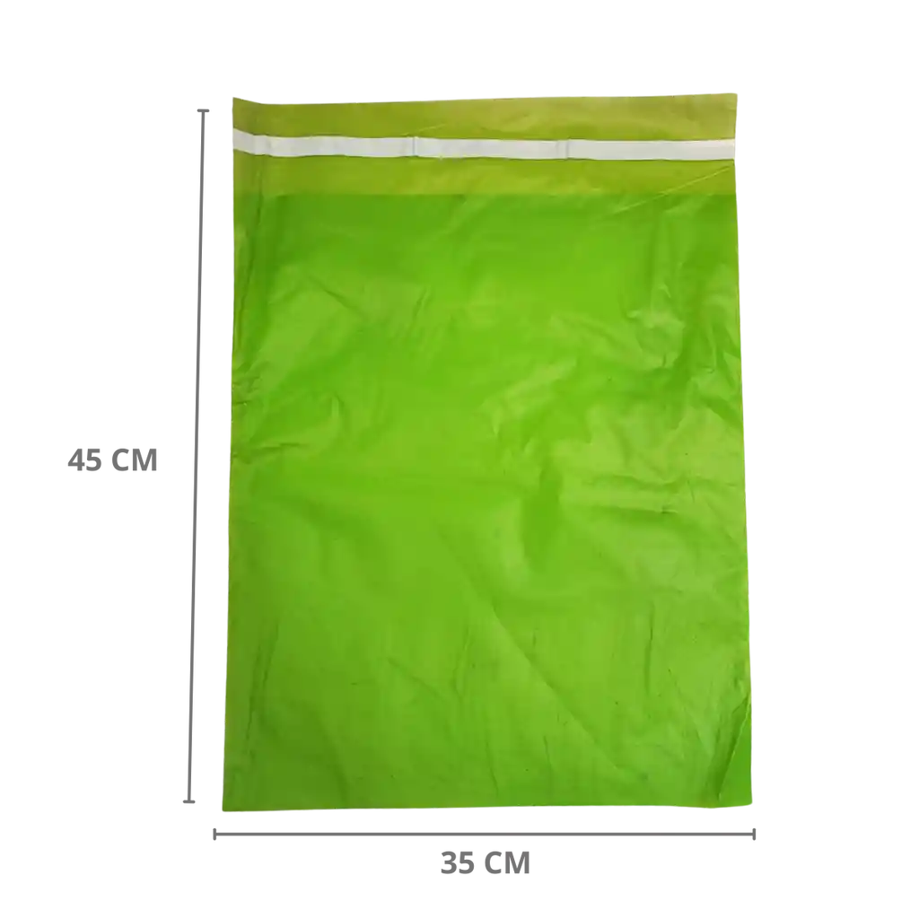 Bolsas Seguridad 20x30cm Lisas Mensajeria 100und Verdes