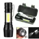 Linterna Tactica Linterna Led Recargable X Usb Zoom Aluminio 513