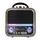 Radio Vintage Con Luz Led Entrada Usb Y Sonido Potente