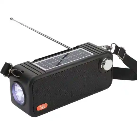 Parlante Solar Bluetooth Tg-637 Negro