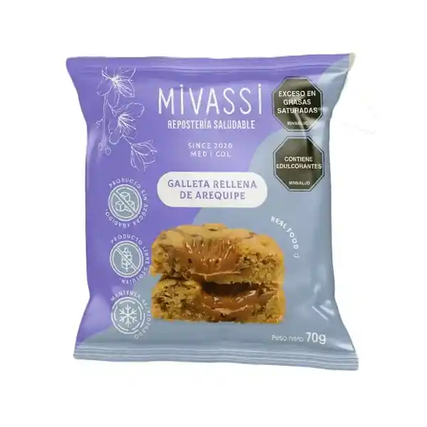 Galleta Mivassi Rellena De Arequipe Sachet 70 G