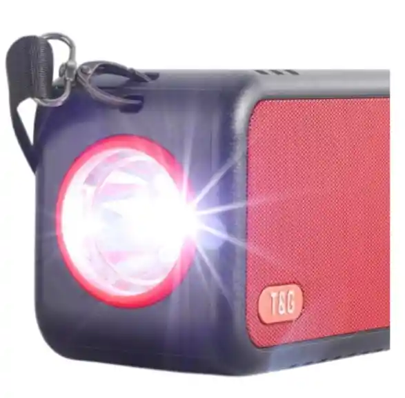 Parlante Solar Portátil Tg-637 Rojo